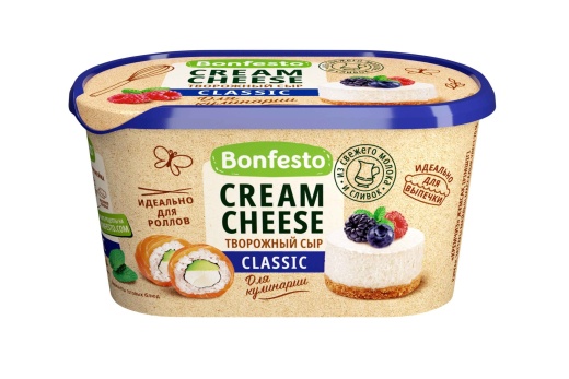 Сыр творожный Кремчиз сливочный CLASSIC Bonfesto 70% 400 г