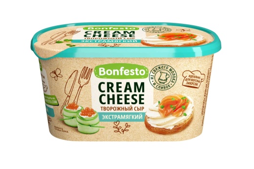 Сыр творожный Кремчиз ЭКСТРА МЯГКИЙ Bonfesto 70% 400 г