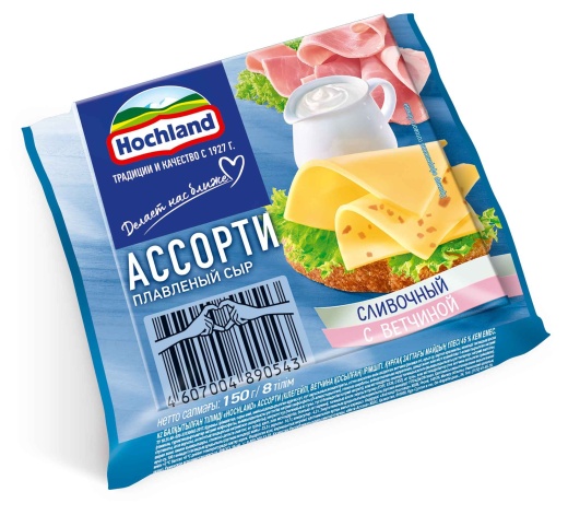 Сыр плавленый Hochland тост ассорти 150 г