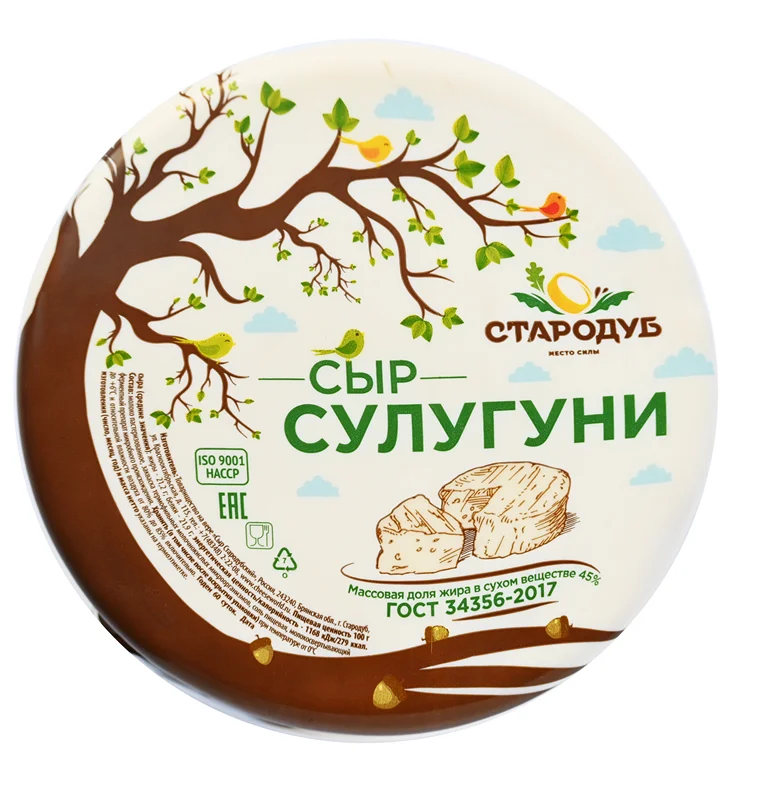 Сыр Сулугуни 45% Стародубский круг 750 г