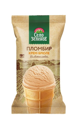Мороженое СЗ пломбир крем-брюле вафельный стакан 15% 90 г